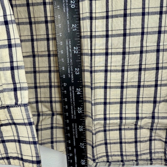 Old Navy Everyday Shirt NWT Mens Size M Blue/cream Plaid Long Sleeve - Picture 6 of 16